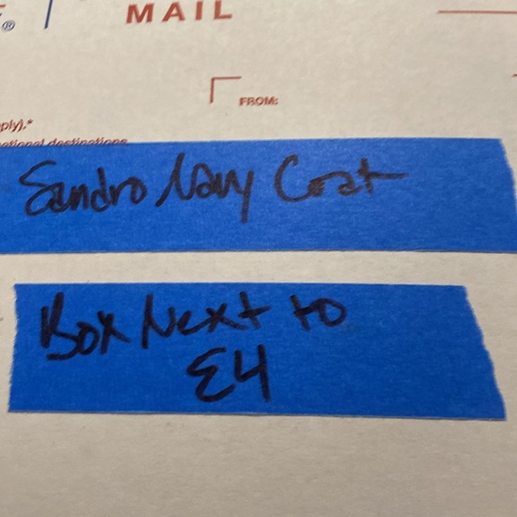 Sandro Gilmour Shell Paneled Wool Blend Coat Asymmetrical Zip Navy Blue 40 - Picture 9 of 9